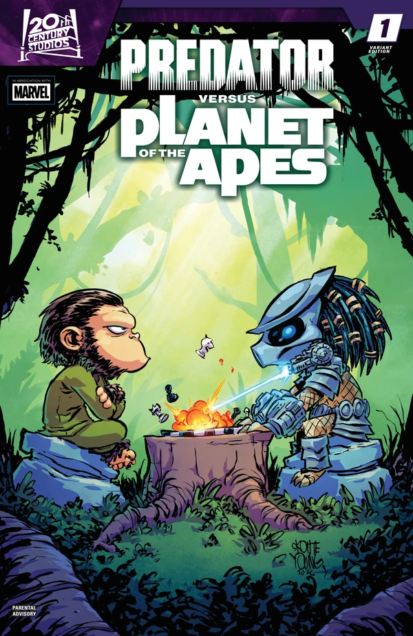 Predator Vs. The Planet Of The Apes: Skottie Young Variant #1 - Cover 4